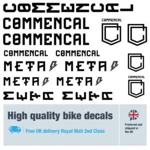 Commencal META bike decals with free bike protection (30 pack) - 18 colours