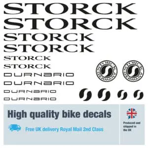Storck decals labels with free bike protection (31 pack) – 20 colours