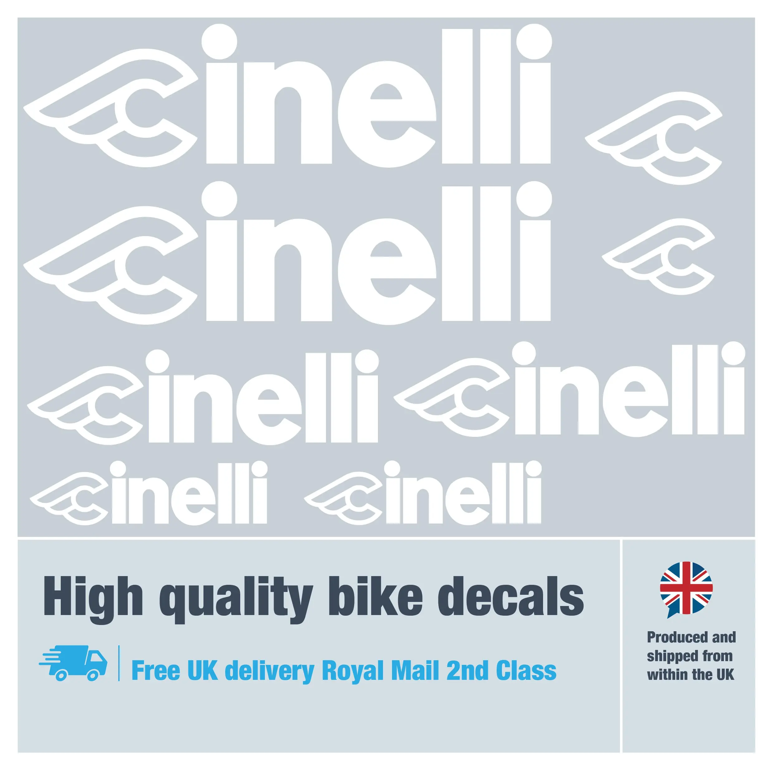 Cinelli Bike Head Badge Decal Sticker – 3D Aluminum Replica Vintage Style