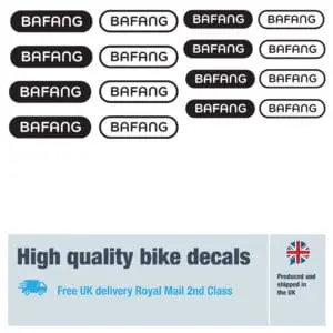 Befang bike decals labels with free bike protection (26 pack) - 31+ colours