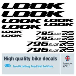 Look 795 bike decals labels with free bike protection (26 pack) - 20+ colours