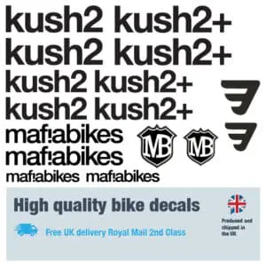 Mafia Bikes Kush bike decal set. Replacement vinyl stickers for Mafia Bikes Kush frames.