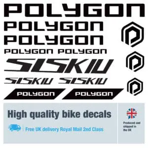 Polygon Siskiu bike decals labels with free bike protection (26 pack) - 20+ colours