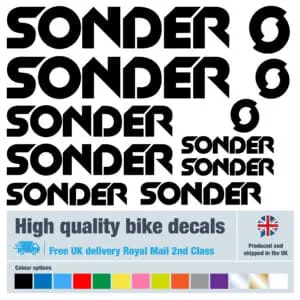 Sonder bike decals labels with free bike protection (26 pack) - 20+ colours