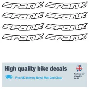 Spank outline bike decals labels with free bike protection (23 pack) - 20+ colours