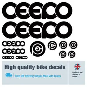 Ceepo bike decals labels with free bike protection (24 pack) - 20+ colours