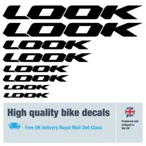 Look bike decals labels with free bike protection (23 pack) - 20+ colours