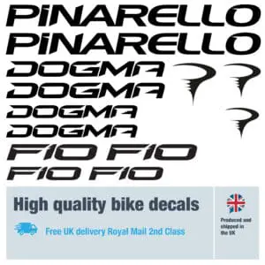 Pinarello new Dogma F10 bike decals labels with free bike protection (26 pack) - 20+ colours