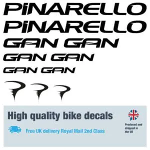 Pinarello new GAN bike decals labels with free bike protection (26 pack) - 20+ colours