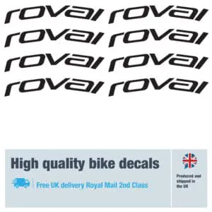 Roval curved for 29" bike wheels, decals labels with free bike protection (26 pack) - 20+ colours