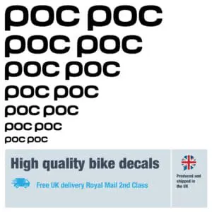 POC bike decals. Replacement vinyl stickers for POCframes.