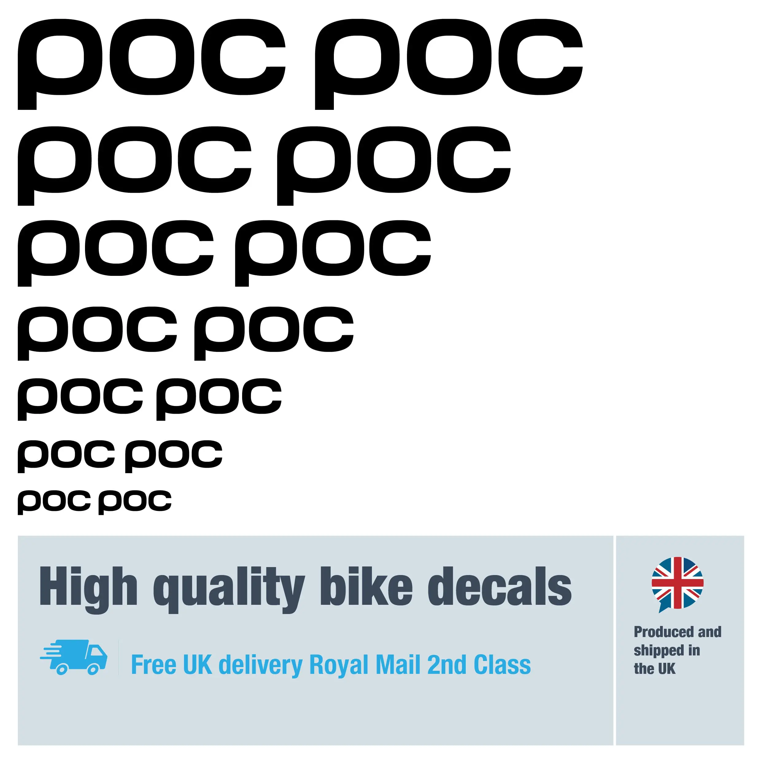 POC bike decals. Replacement vinyl stickers for POCframes.