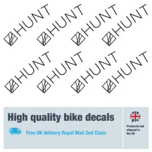 Hunt bike decals. Replacement vinyl stickers for Hunt frames.
