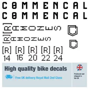 Commencal Ramones bike decal set. Replacement vinyl stickers for Commencal Ramones frames.