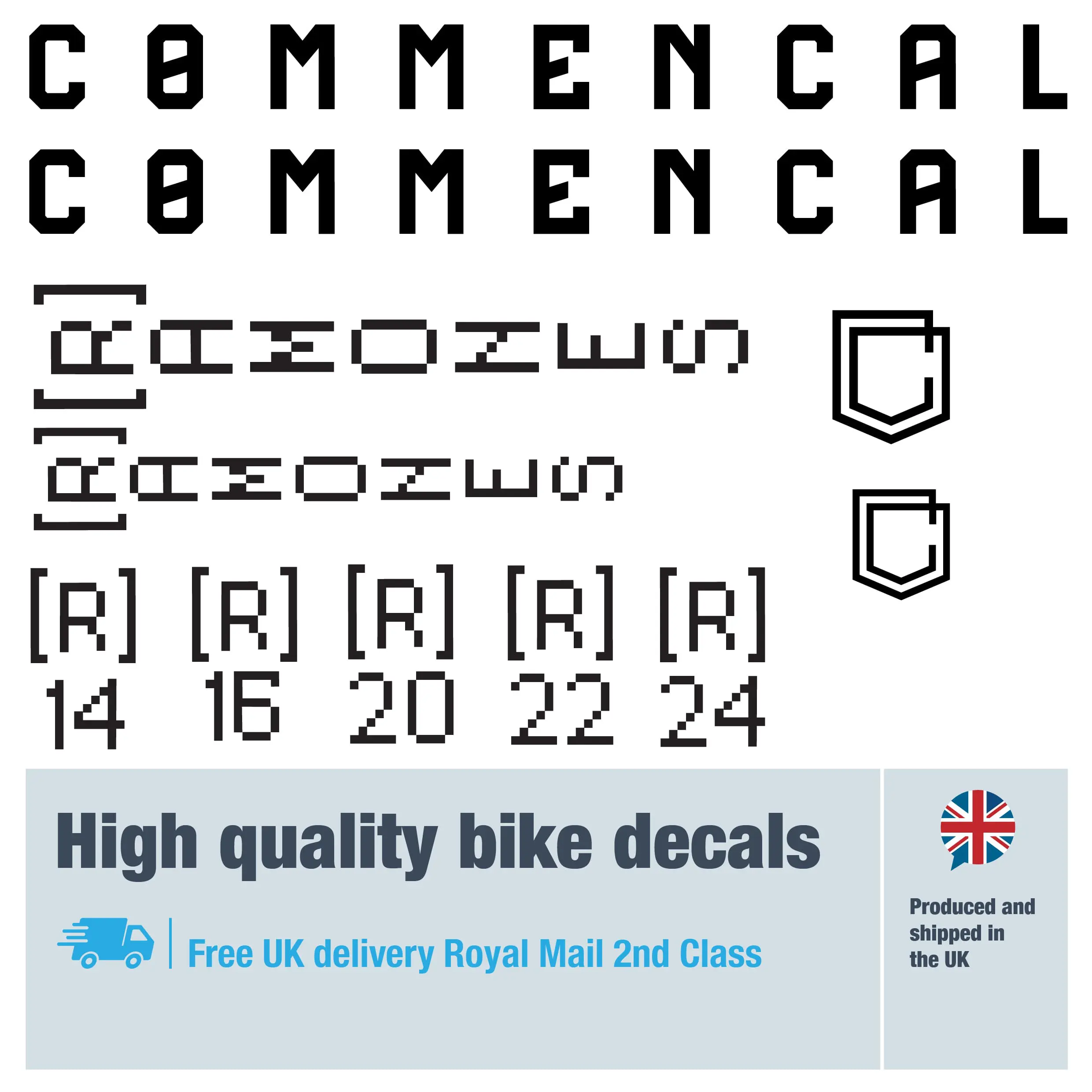 Commencal Ramones bike decal set. Replacement vinyl stickers for Commencal Ramones frames.
