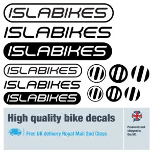 ISLABIKES bike decal set. Replacement vinyl stickers for ISLABIKE frames.
