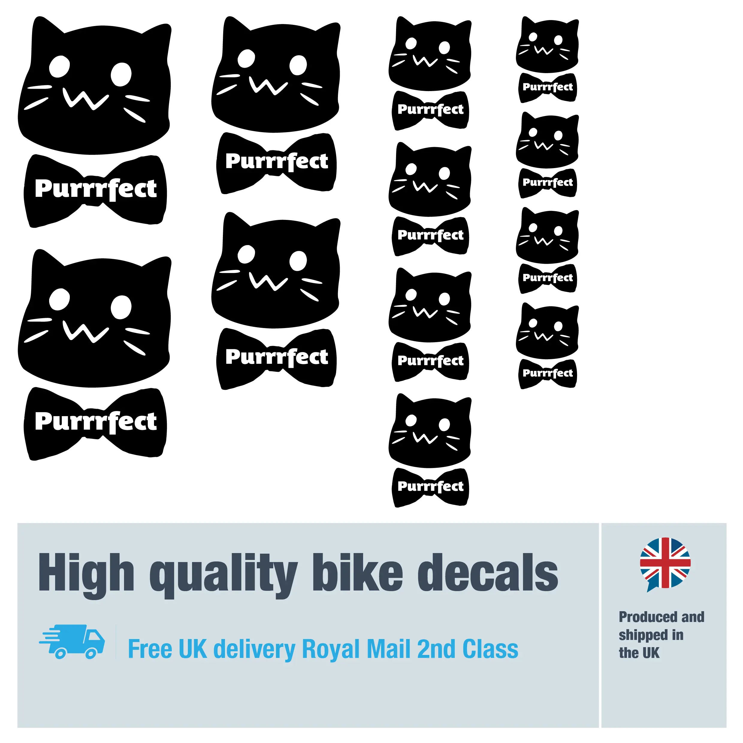 Blobcat purrfect decal set. vinyl stickers