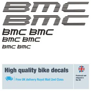 BMC ruled bike decal set. Replacement vinyl stickers for BMC frames