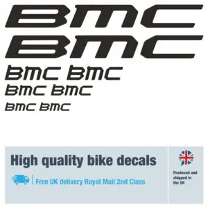 BMC solid bike decal set. Replacement vinyl stickers for BMC frames