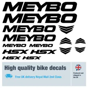 Meybo HSX bike decals. Replacement vinyl stickers for Meybo frames