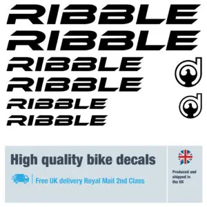 Ribble classic bike decal set. Replacement vinyl stickers for Ribble classic frames.