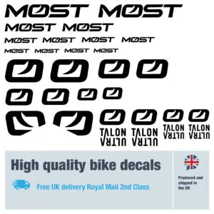 Most bike decal set in black. Replacement vinyl stickers for PInarello bike frames.