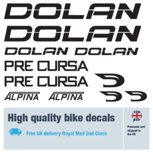 Dolan Pre Cursa Replacement vinyl stickers for Dolan frames