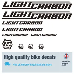 Lightcarbon 2026 bike decal set. Replacement vinyl stickers for Lightcarbon bike frames.