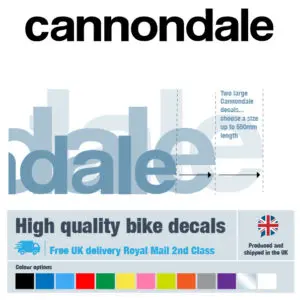 Cannondale new design C mast special size decal set
