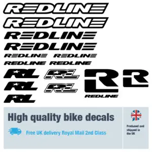 Redline BMX bike decals labels stickers