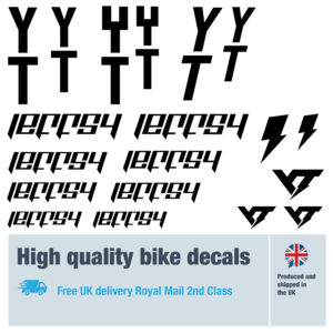 YT Jeffsy bike decals labels with free bike protection (28 pack) - 17 colours