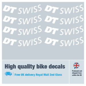 DT Swiss curved decals with free bike protection (23 pack) - 20+ colours