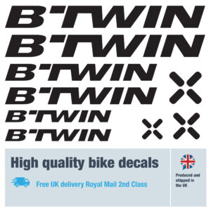 BTWIN bike decals labels with free bike protection (26 pack) - 20+ colours