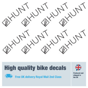 Hunt bike decals labels with free bike protection (23 pack) - 20+ colours