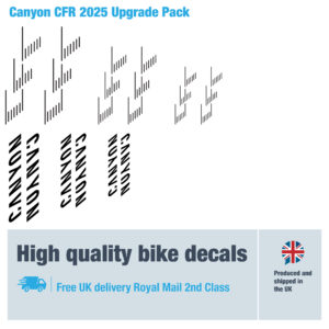 CANYON CFR 2025 upgrade decals with free bike protection (27 pack) - 20+ colours